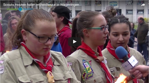 30 Scouts halen bevrijdingsvuur in Wageningen