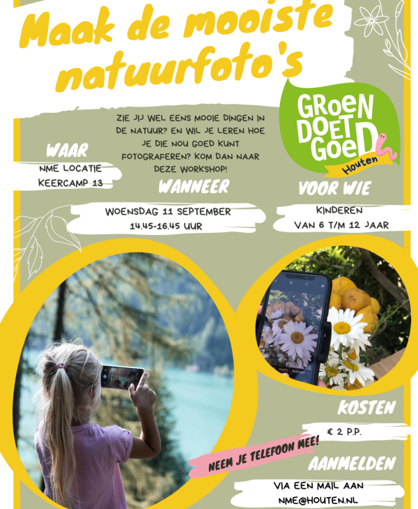 Workshop natuurfoto&#039;s maken voor kinderen